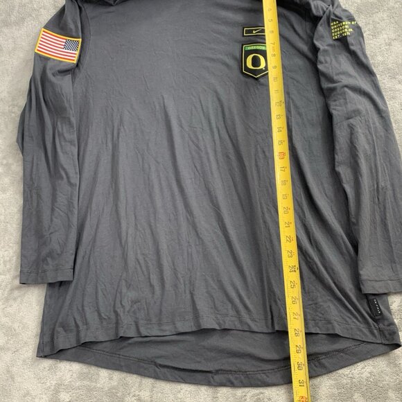 Nike Sweatshirt Mens XXL Oregon Ducks Military Long Sleeve Hoodie Tee DN1722-060 - Picture 2 of 8